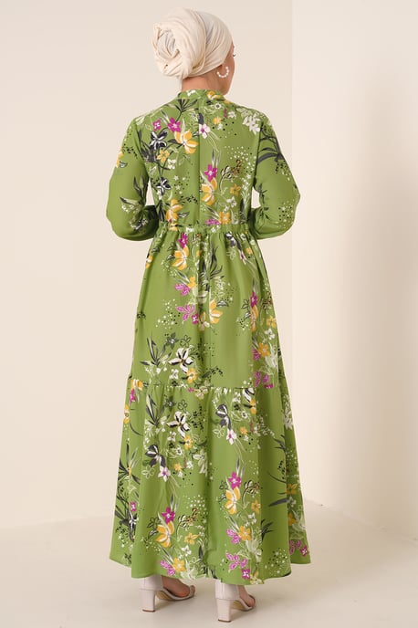 Maxi-jurk met patroon en knoopsluiting - Image 4