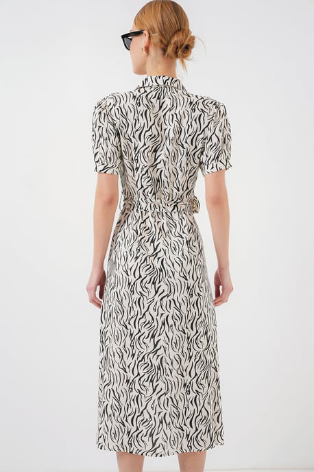 Patroon Midi Overhemdjurk - Image 5