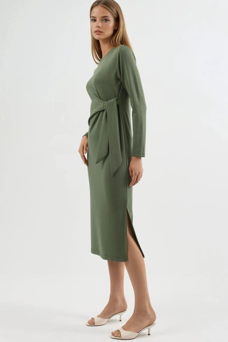 Modal Touch Split Jurk - Image 2