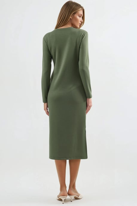 Modal Touch Split Jurk - Image 3