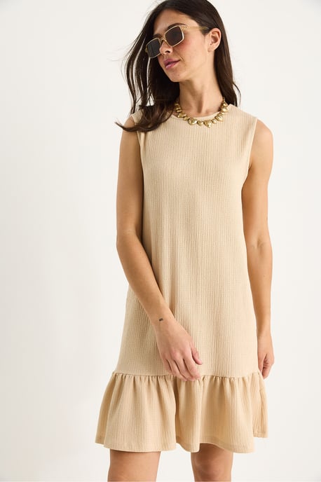 Geweven Crepe Midi Jurk met Rimpeldetail - Image 5