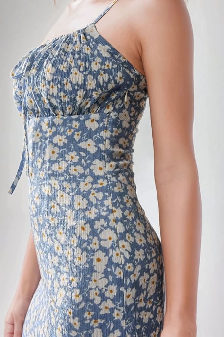 Alldoor Bloemenprint Lichaamsnauwsluitende Midi-jurk met Splits - Image 3