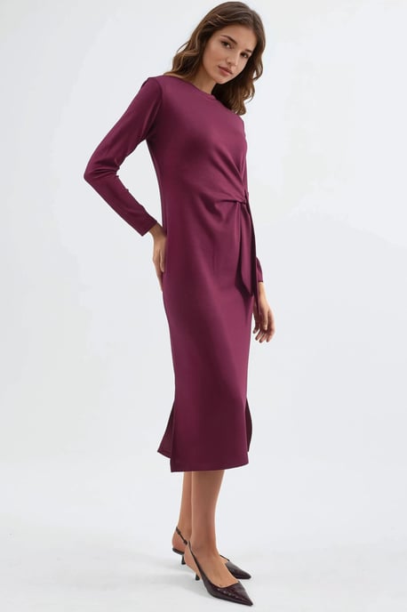Modal Touch Split Jurk - Image 4