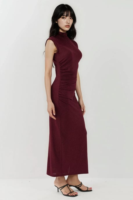 Ärmlös Bodycon Paljett Midi Klänning - Image 2
