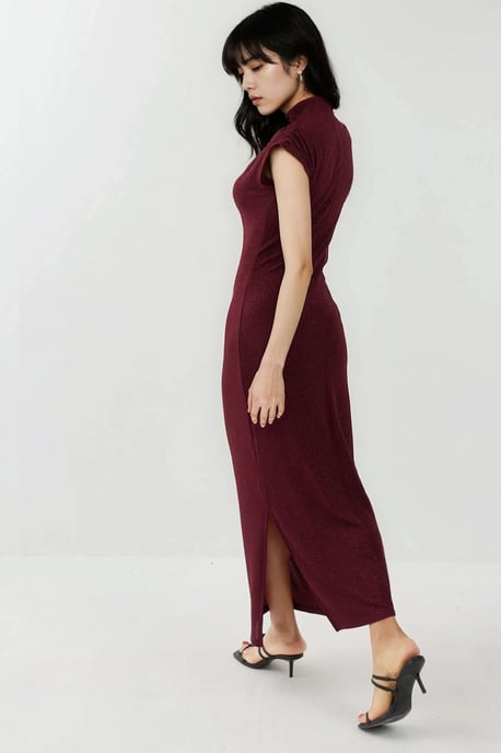 Ärmlös Bodycon Paljett Midi Klänning - Image 4