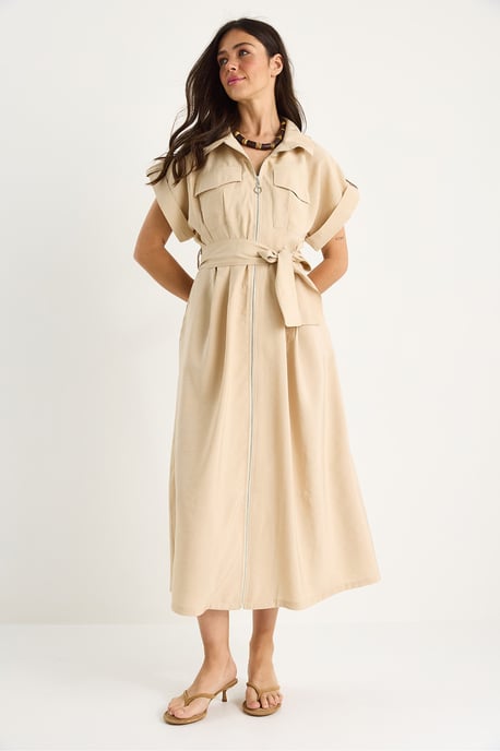 Maxi Shirtkraagjurk met Zakken - Image 5