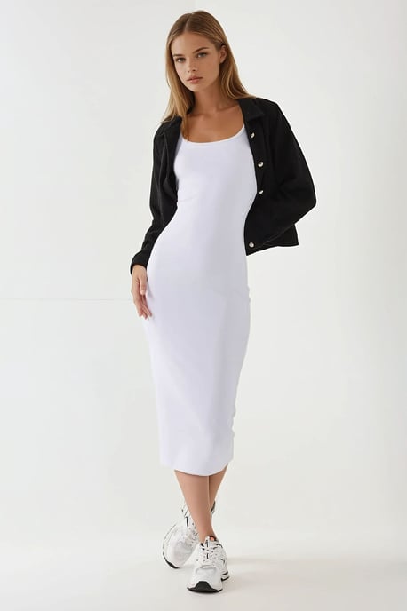 Texturerad Bodycon Midiklänning - Image 3