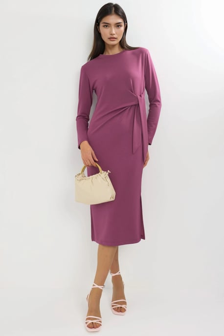 Modal Touch Split Jurk - Image 1