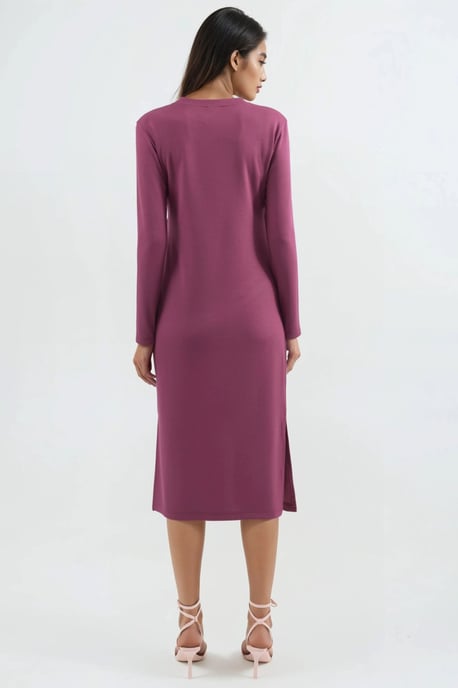 Modal Touch Split Jurk - Image 3