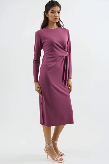 Modal Touch Split Jurk - Image 4