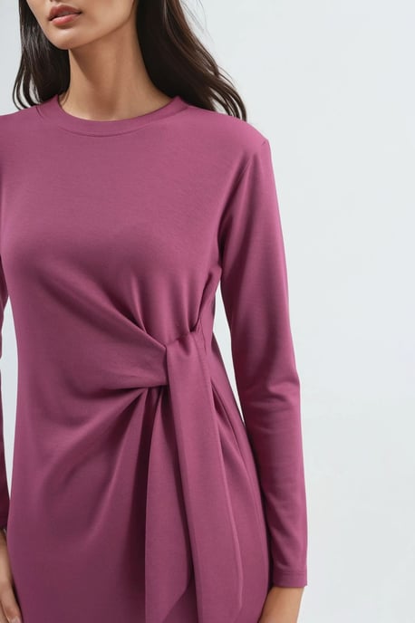 Modal Touch Split Jurk - Image 5