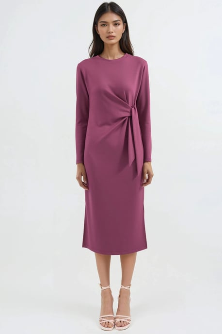 Modal Touch Split Jurk - Image 6