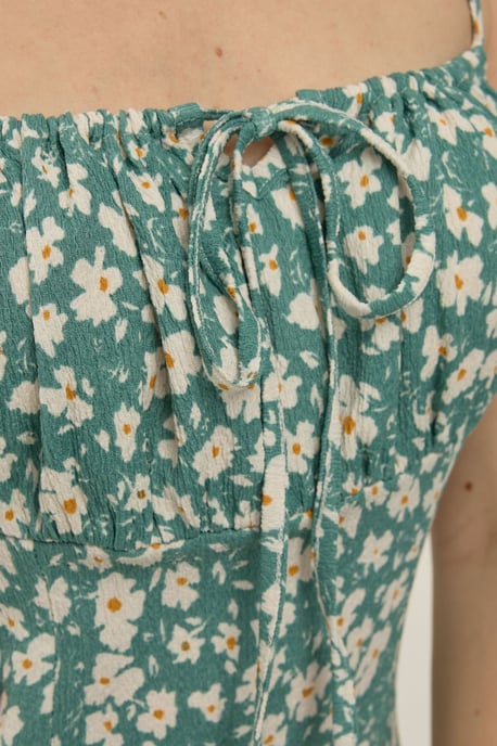 Alover Bloemenprint Bodycon Midi Jurk met Splits - Image 6