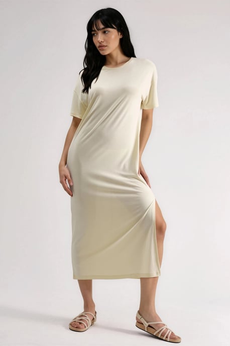 Losse Midi-jurk met Split - Image 4