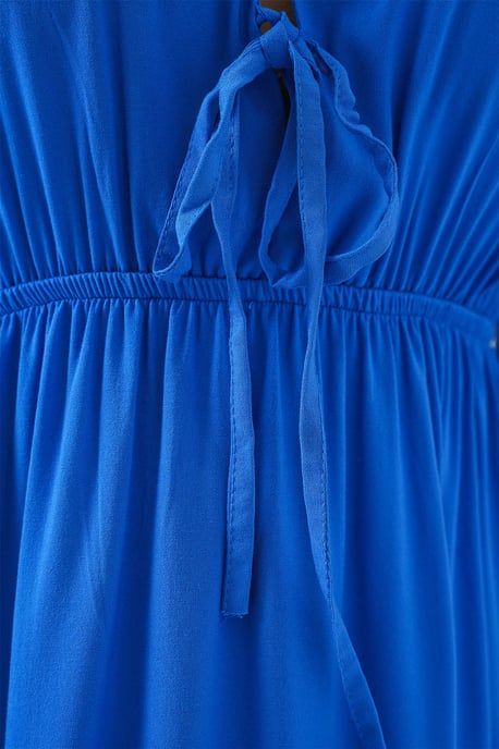 A-Form Fit Midi-jurk met V-hals en binddetail - Image 5