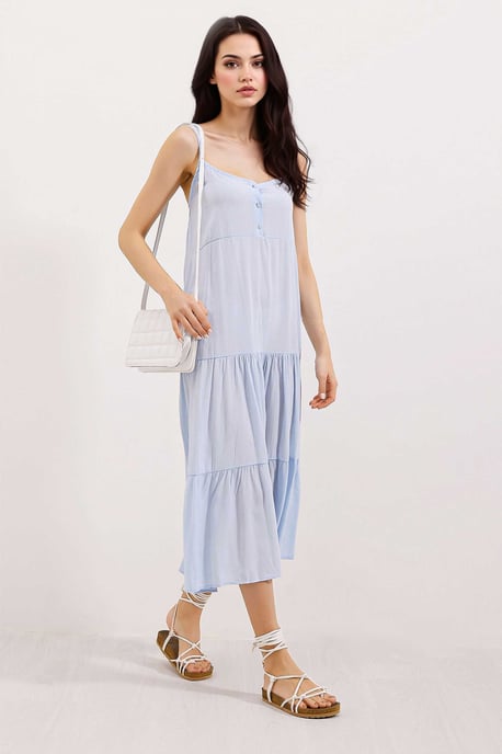 Loose Fit Midi-jurk met Vierkante Kraag - Image 2
