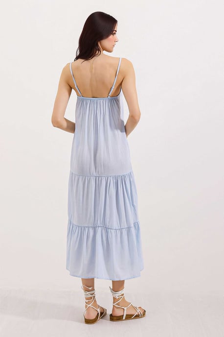 Loose Fit Midi-jurk met Vierkante Kraag - Image 4
