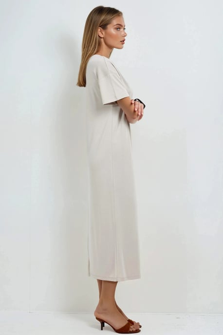 Losse Fit Midi-jurk met Splits - Image 3