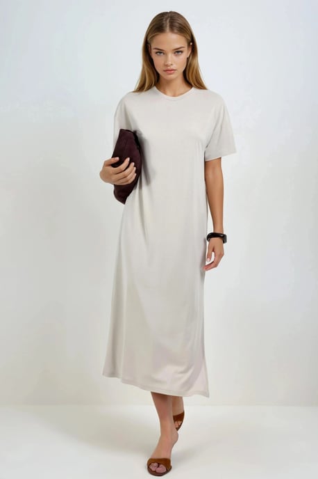 Losse Fit Midi-jurk met Splits - Image 4