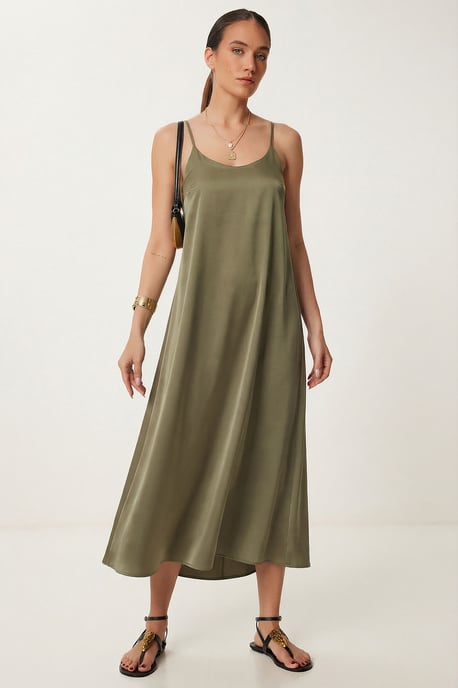 Losse Midi-jurk met U-hals - Image 2