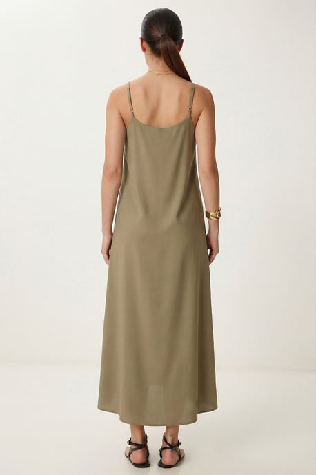 Losse Midi-jurk met U-hals - Image 5
