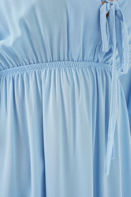 A-Form Fit Midi-jurk met V-hals en binddetail - Image 5