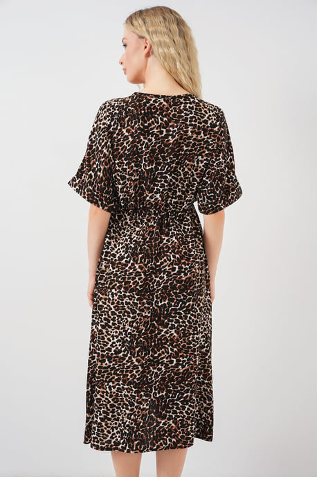 V-hals Midi-jurk met Touwtjessluiting - Image 6