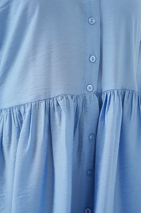 Gestructureerde Midi-jurk met Knopsluiting - Image 5