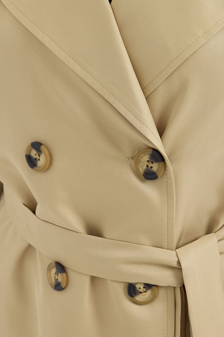 Double Breasted Long Trench Coat - Image 5