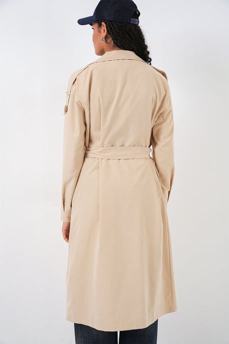 Long Double Breasted Trench Coat - Image 5