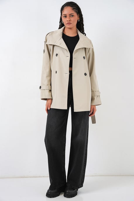 Reguliere Pasvorm Trenchcoat met Jassenkraag - Image 2
