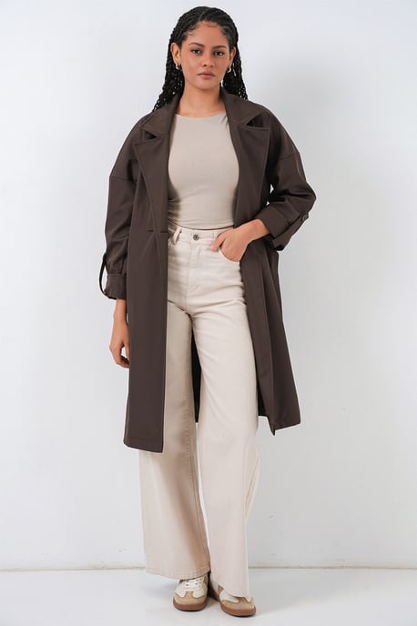 Belted Double Breasted Trench Coat - Image 4