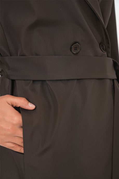 Belted Double Breasted Trench Coat - Image 5
