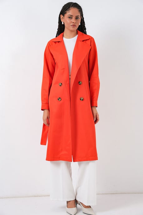 Dubbelzijdige Lange Trenchcoat - Image 2