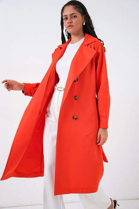 Dubbelzijdige Lange Trenchcoat - Image 4