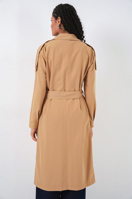 Lange Dubbel Breasted Trenchcoat - Image 5
