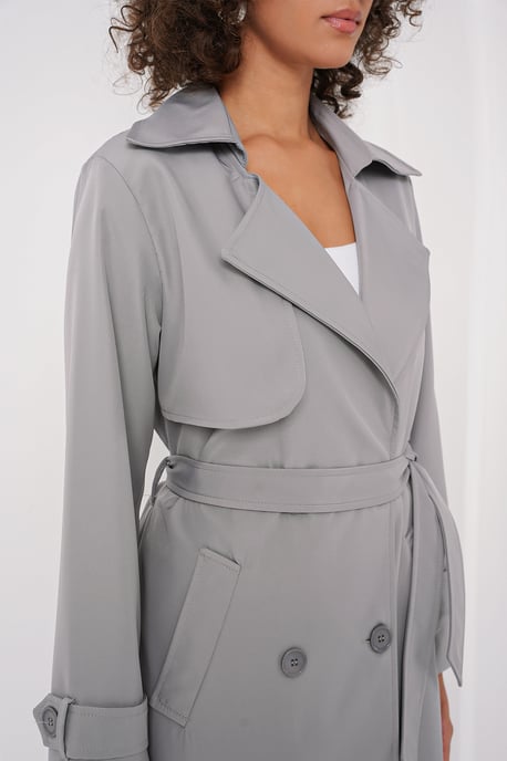 Dubbelzijdige Lange Trenchcoat - Image 4