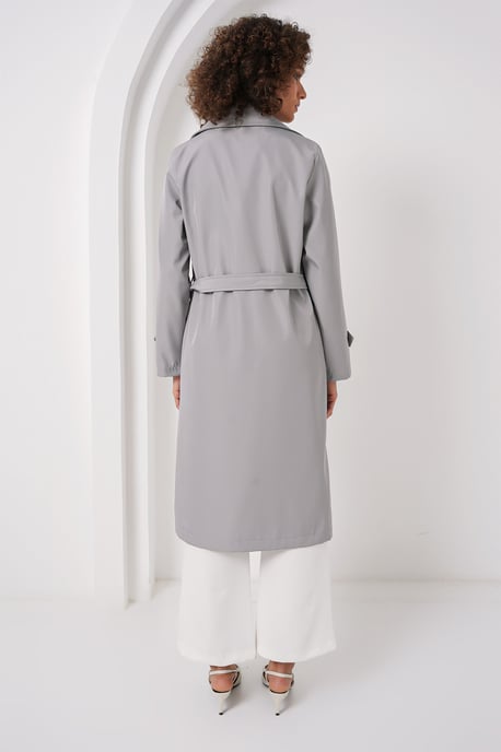 Dubbelzijdige Lange Trenchcoat - Image 5