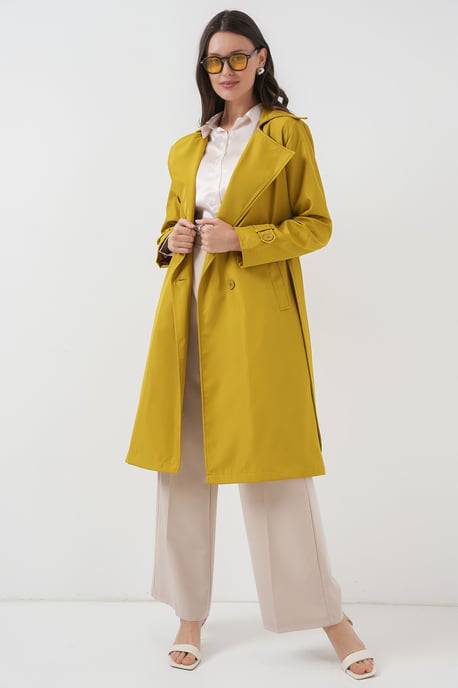 Dubbelbreasted Lange Trenchcoat - Image 2