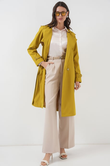 Dubbelbreasted Lange Trenchcoat - Image 4