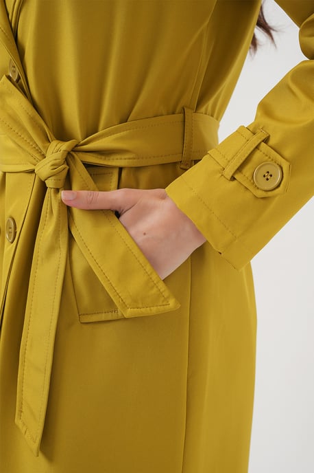 Dubbelbreasted Lange Trenchcoat - Image 6