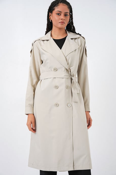 Lange Dubbelzijdige Trenchcoat - Image 3