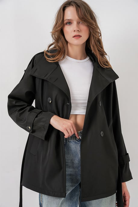 Regelmatig Fit Trenchcoat met Jascolletje - Image 3