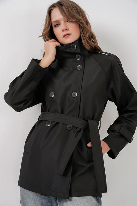 Regelmatig Fit Trenchcoat met Jascolletje - Image 4