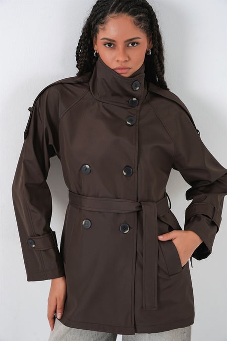 Regular Fit Trenchcoat met Jackcol (Jasje-kraag) - Image 1