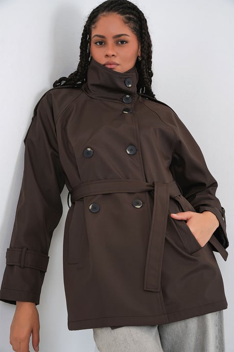 Regular Fit Trenchcoat met Jackcol (Jasje-kraag) - Image 3
