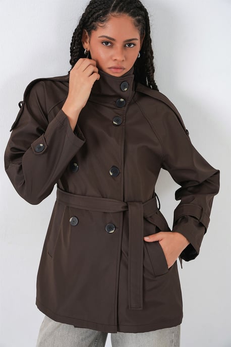 Regular Fit Trenchcoat met Jackcol (Jasje-kraag) - Image 4