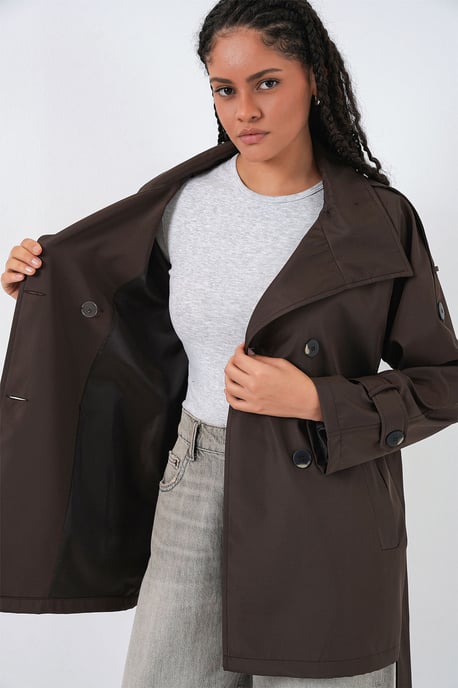 Regular Fit Trenchcoat met Jackcol (Jasje-kraag) - Image 5