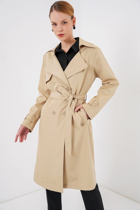 Dubbelbreasted Lange Trenchcoat - Image 6