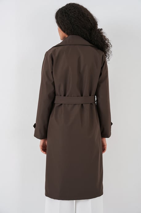 Dubbelzijdige Lange Trenchcoat - Image 5